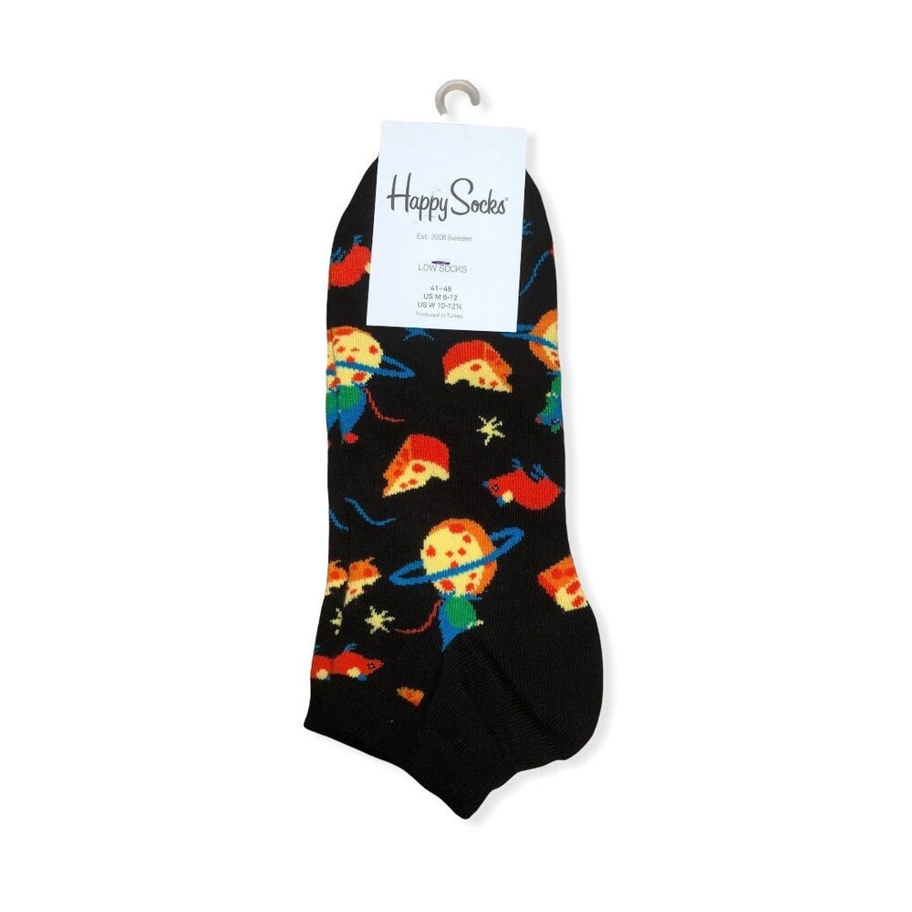 Happy Socks Unisex Black Cheese Low Socks